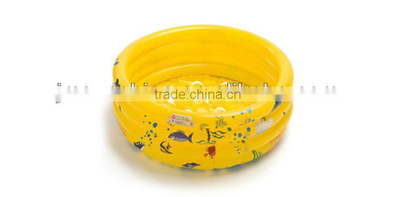 yellow flower pvc inflatable round swimming pool
