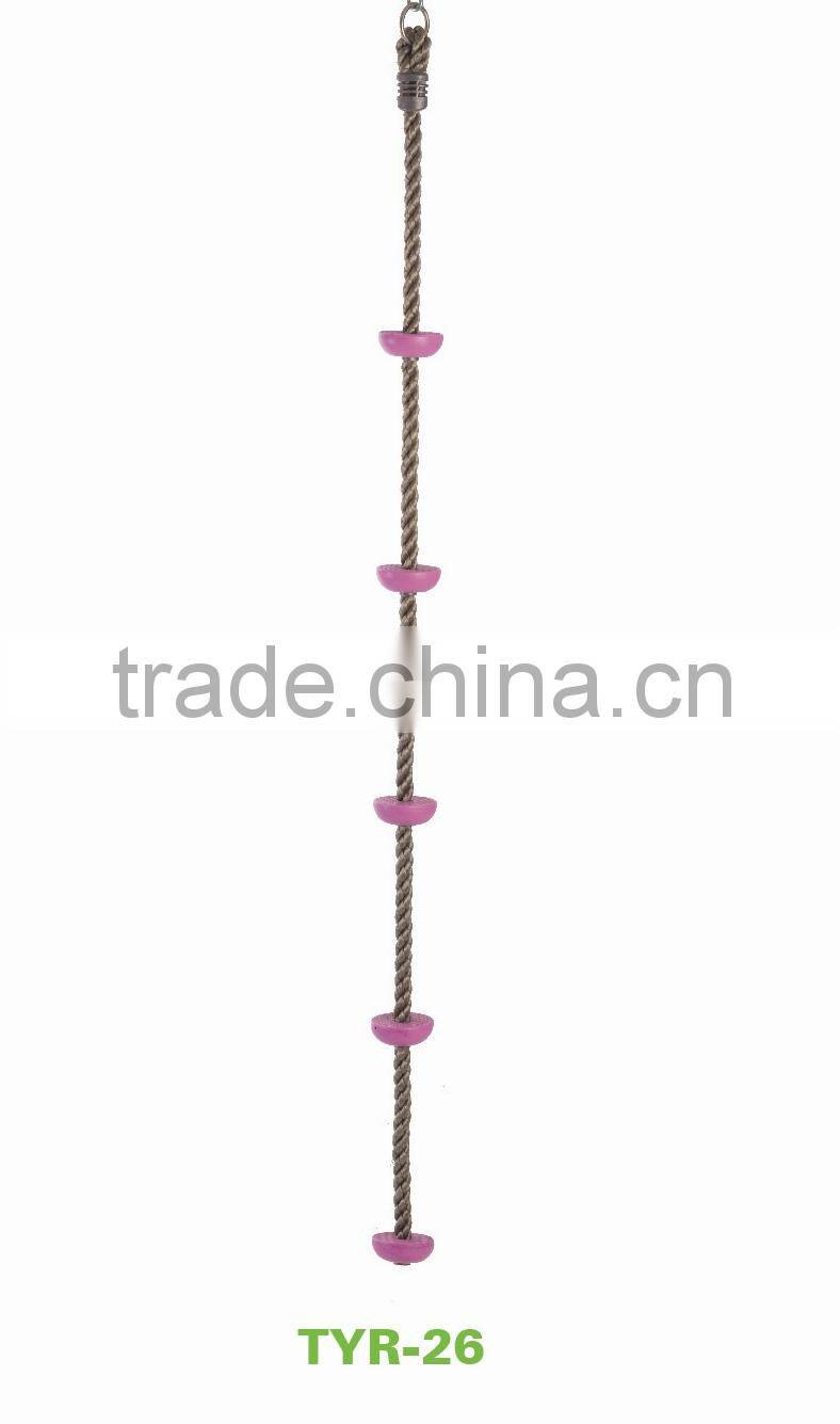 climbing rope with disk plate