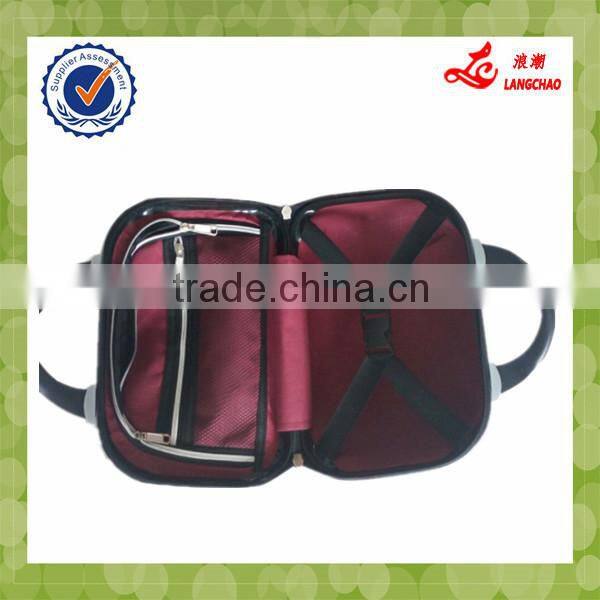Red White Color Hot Sale Fashionable Designer 12/14 Inch High Quality Handles 100%ABS+ PC Hard Shell Lady Bag Set