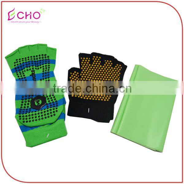 Fitness Yoga Beginner's Kit with Gloves Socks and yoga resistance band set
