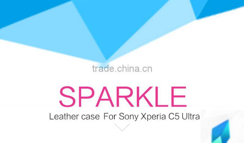 New Arrived Nillkin Flip leather case For Sony xperia C5 ultra