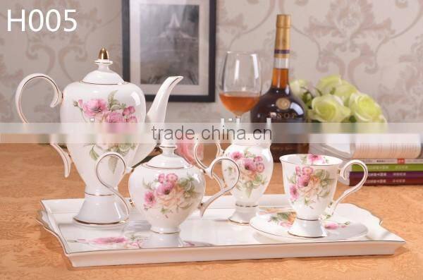 europe style bone china with gold-rim cup and saucer