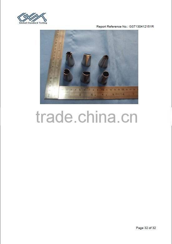 Stainless Steel Russian Nozzle Set of 8pcs nozzles & 1 nozzles adaptor & 10pcs disposable piping bag Cake Decorating Nozzle