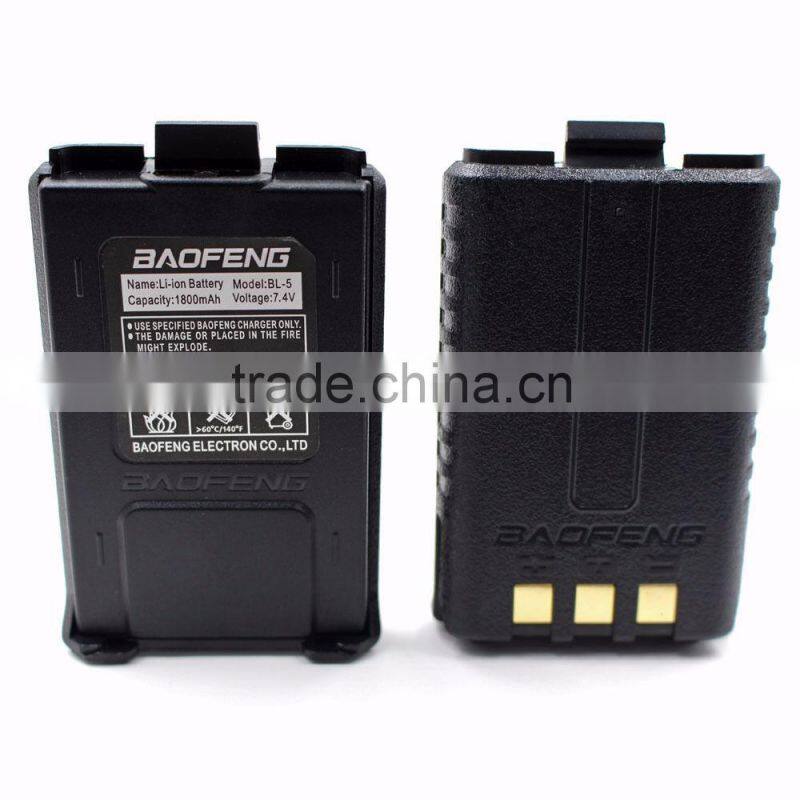 Original BaoFeng UV-5R walkie talkie Battery 1800mah 7.4V Li-ion BL-5 UV5