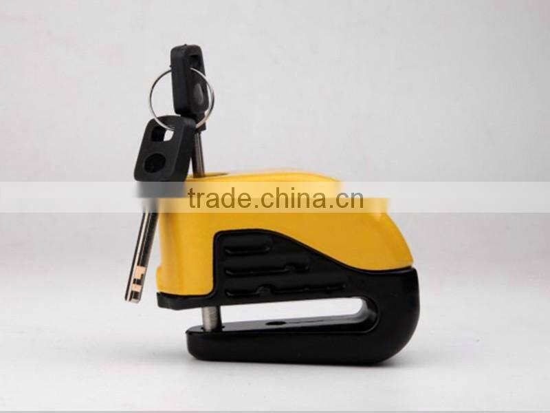 Motorcycle Bike Sturdy Wheel Disc Brake Lock Security Safety Alarm + key bicycle lock with alarm