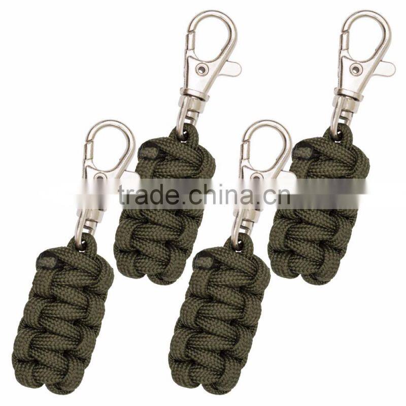 hot sale paracord zipper puller key rings zipper puller clothing and backpack zipper puller