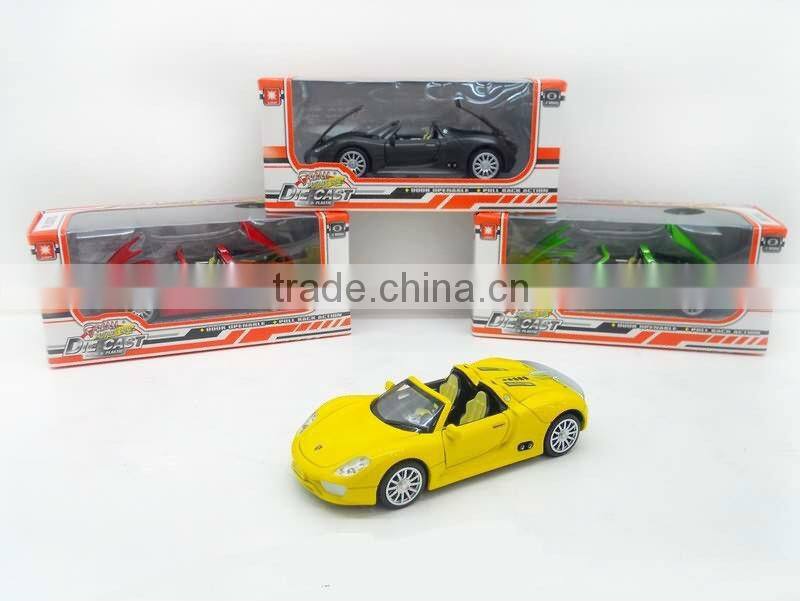 JS3901143 Autorized Famous Brand Metal IC Cars With Light Diecast Pull Back Car