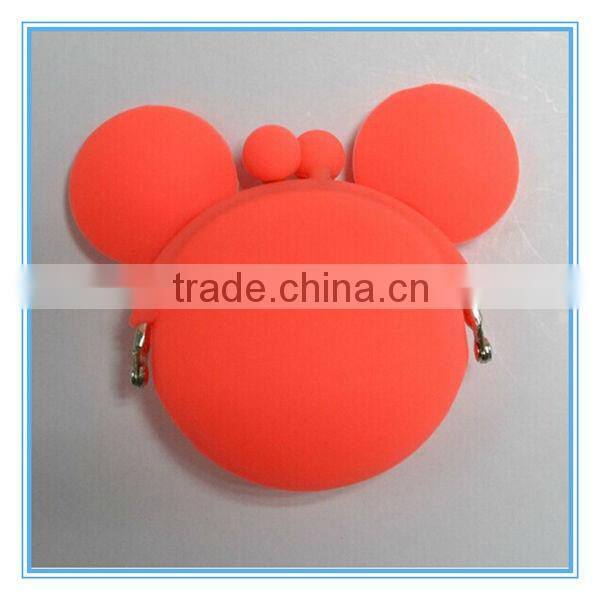 mouse shape silicone coin holder gift pouch