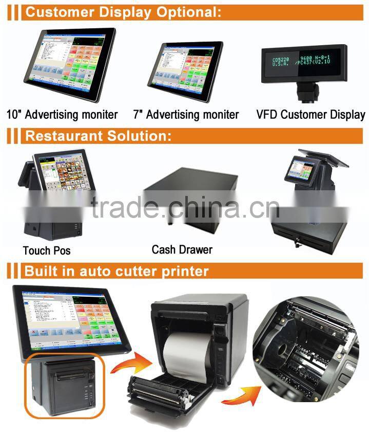 IZP018 9.7" Touch Screen Android Pos System With Embedded Printers Ibutton 3G + WIFI RFID Writer and Reader