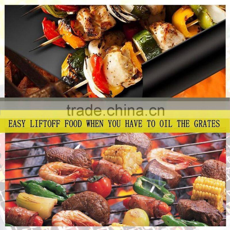 BBQ Grills Mat Non-stick Reusable Baking Mats for Grilling Meat, Veggies, Seafood, Eggs - Ideal for Charcoal Grill / Gas Grill