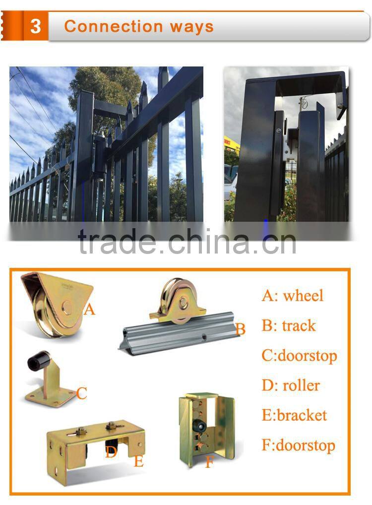 Cost - effective galvanized & black powder coating iron gates sliding prices