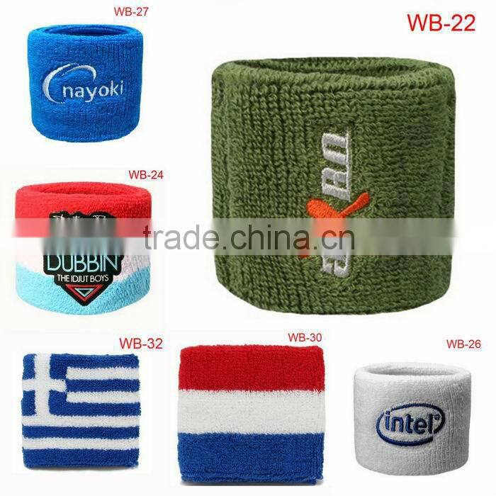 terry cloth sports wristband support