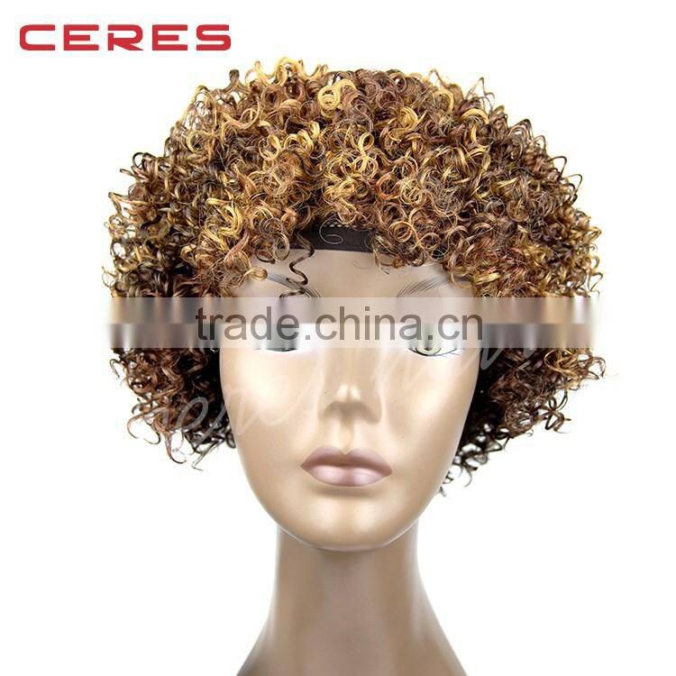 Hot sales top quality brazilian afro kinky curly human hair lace front wig on sale