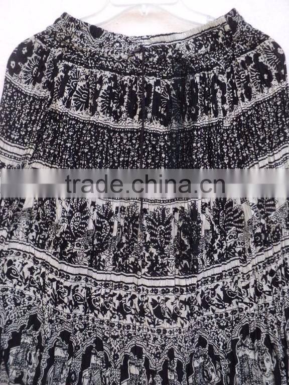 Cotton 2016 latest pattern dancing skirts wear / penal printed best quality indian skirts wear