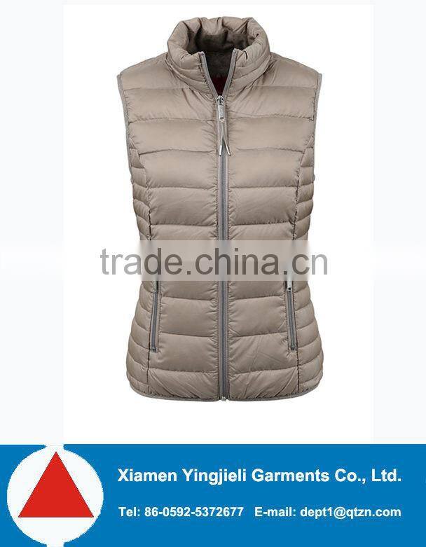Manufature quality 100%polyester warm keeper womens lightweight down filled vest jackets weight vest