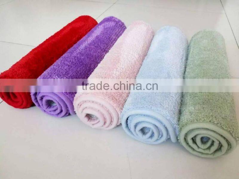 microfiber polyester acylic 100% environmental protection long pile home use TPR backing doormats