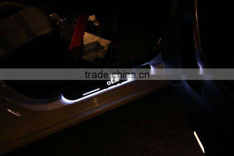 car led door moving stuff, led door sill plate white color for BMW F10 F18 5 series 2010-2013