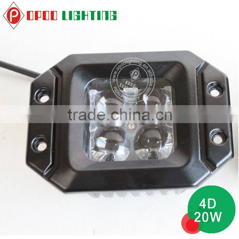 Super bright led work light, 4D 20w 3inch super bright led work light