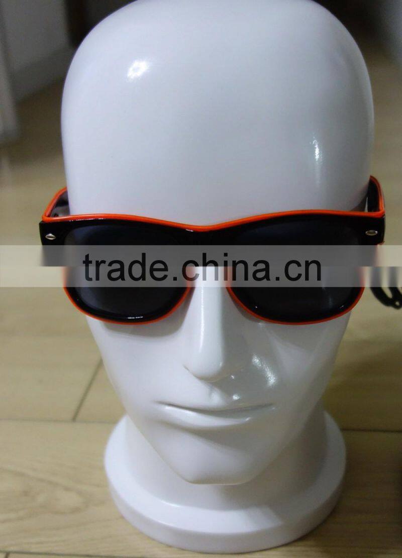 Specialize in High luminance Blue-green EL wire sunglasses / Blue-green EL sunglasses / Blue-green EL glasses