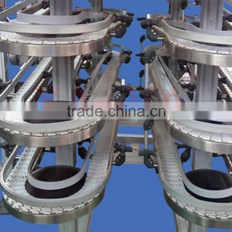 flexible spiral vonveyor system for jar