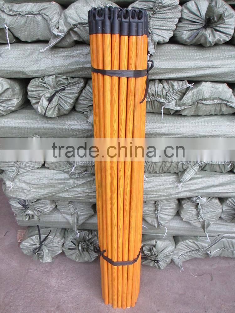 PVC coated wooden broom mop handle made in China