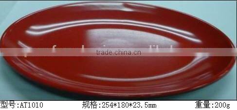 Melamine two-tone restaurant plastic oval plates