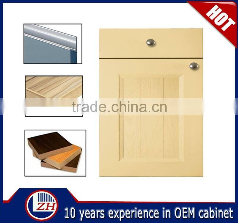 High quality laminate pvc kitchen cabinet door design price China fatory