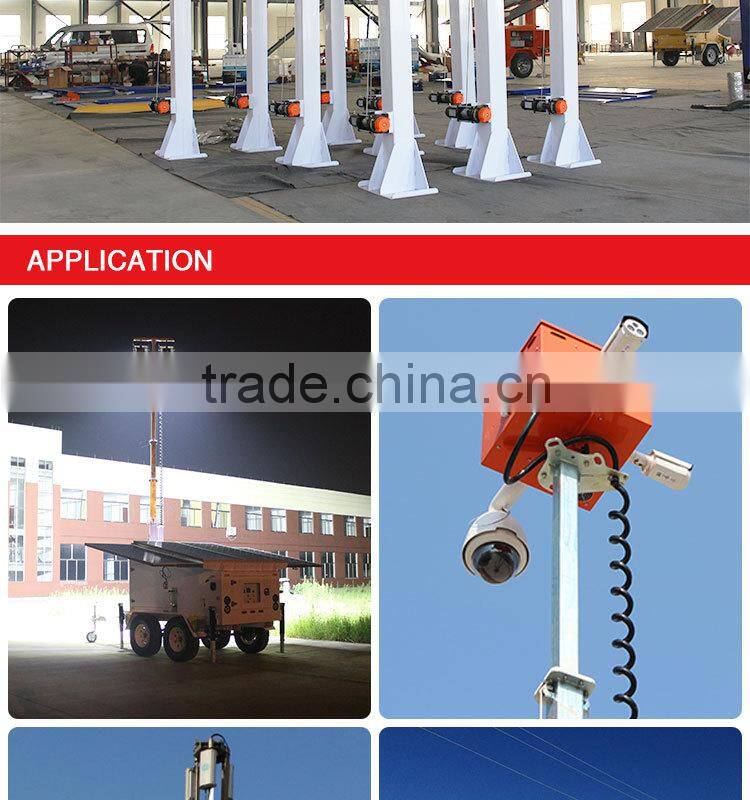 Mobile Telecommunication Tower and Telescopic Antenna Mast