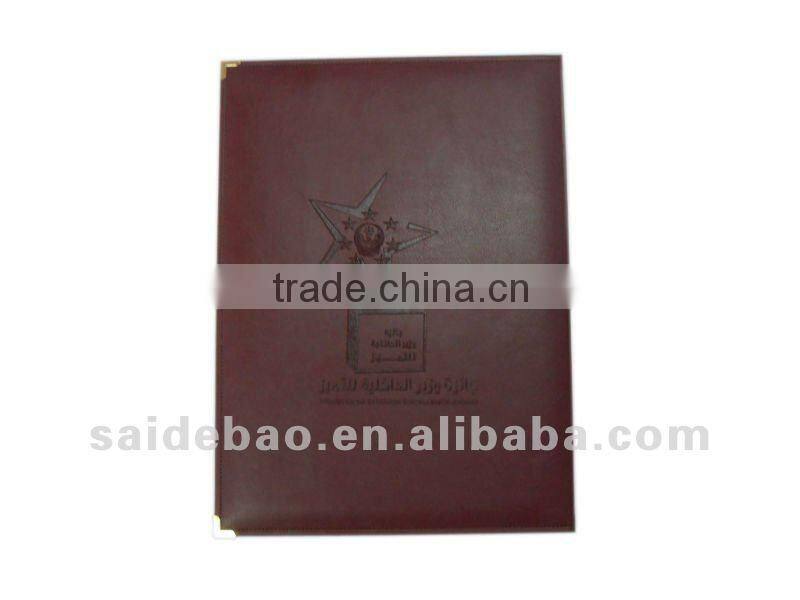 leatherette pu A4 certificate holder