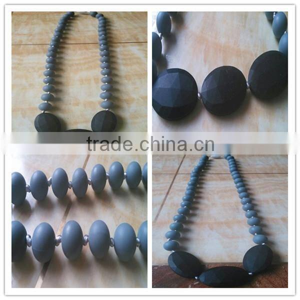 Teething Necklace Chic BPA Free silicone beads teething,baby teething bead necklaces fashion,teething bead necklaces