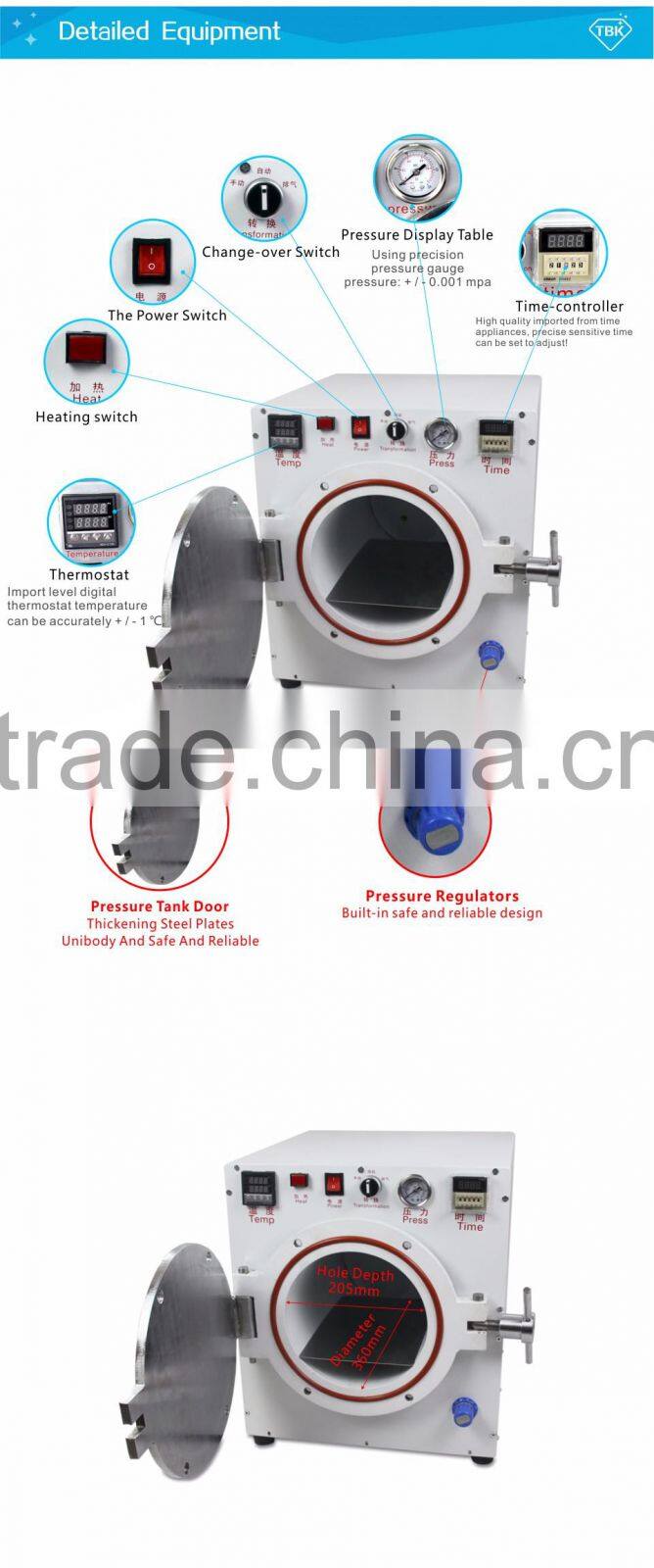 Wholesale Autoclave High Pressure Big Air Bubble Removing Machine