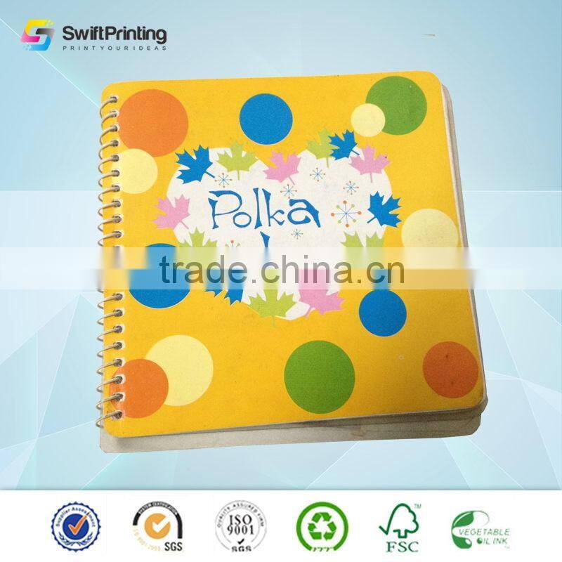 Good quality professional spiral bound notebook with printing