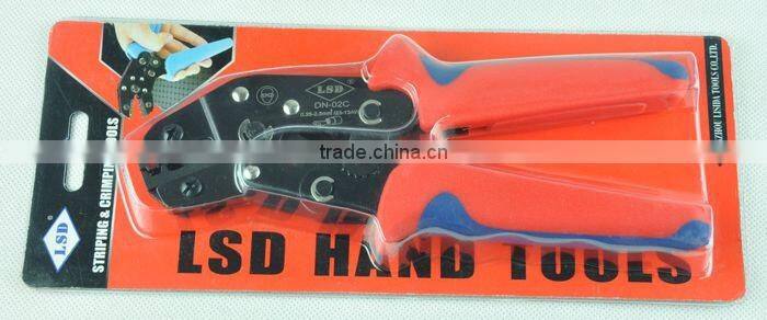 DN-02C European-style 0.25-2.5mm2 2 wire crimper 4-14AWG insulated connectors electrical cable lug crimping tool