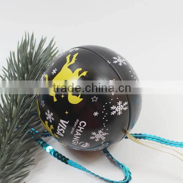 2016 christmas Gift Ball Tin Christmas Tin Ball