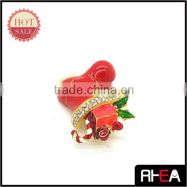 2014 Fashion Alloy Christmas Boots Brooch Jewelry