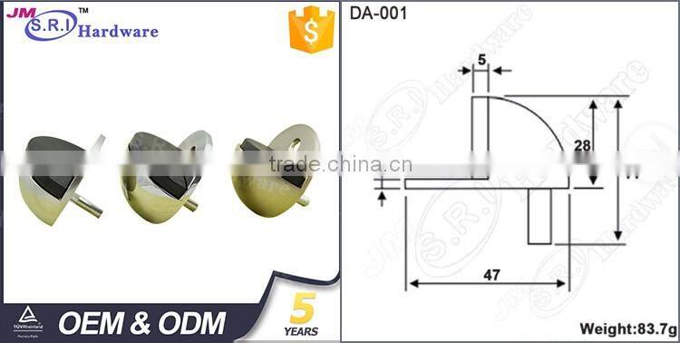 High end semicircle zinc alloy glass door stopper