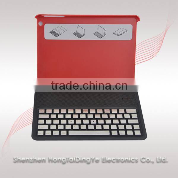 360 degree rotated bluetooth keyboard with PU case for samsung galaxy tab 10.1 from bluetooth factory