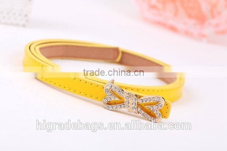 ladies thin Pu leather belt fashion