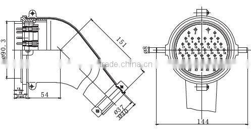 Railway coaches use connector with power