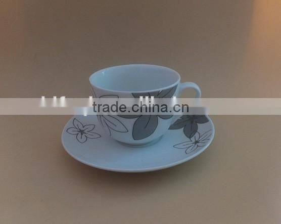 Nice flower design coffee and tea set fine porcelain ceramic cups and saucers sets