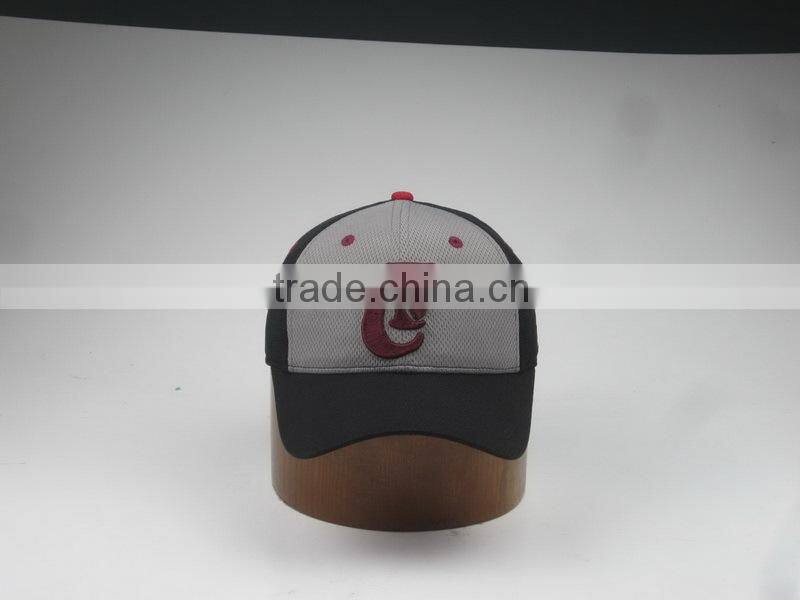 3D embroidery 6 panel flexfit cap, sports mesh flexfit cap