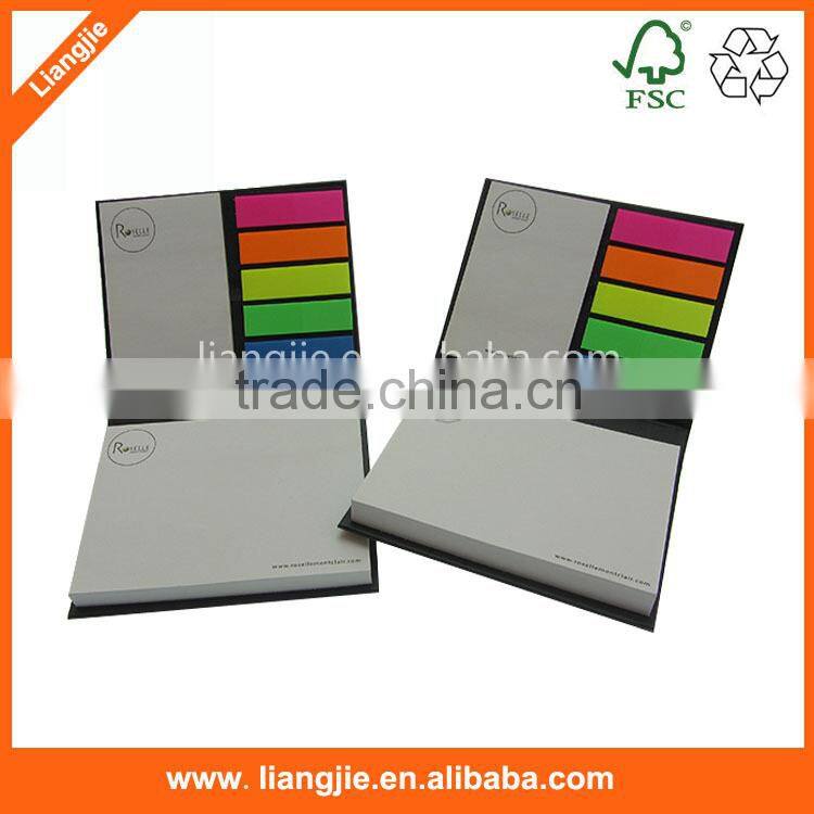 Hard Cover with PET Bookmark Combined Sticky Memo Pad