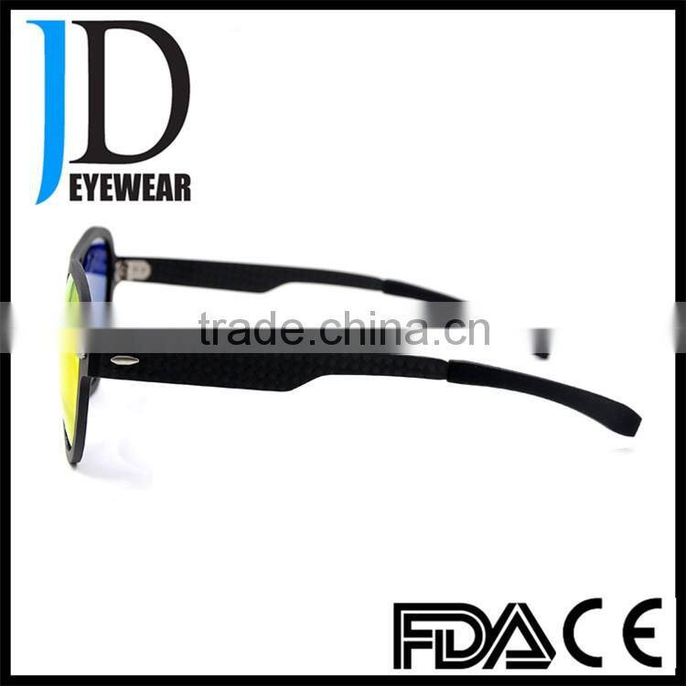 UK designer silver mirrored TAC lenses pilot carbon fiber sunglasses