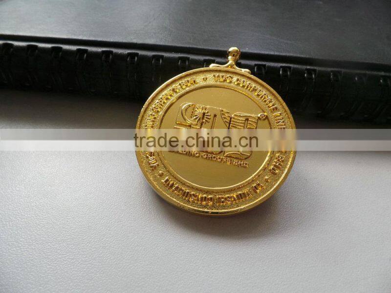 Gold plating embossed double side custom metal coin