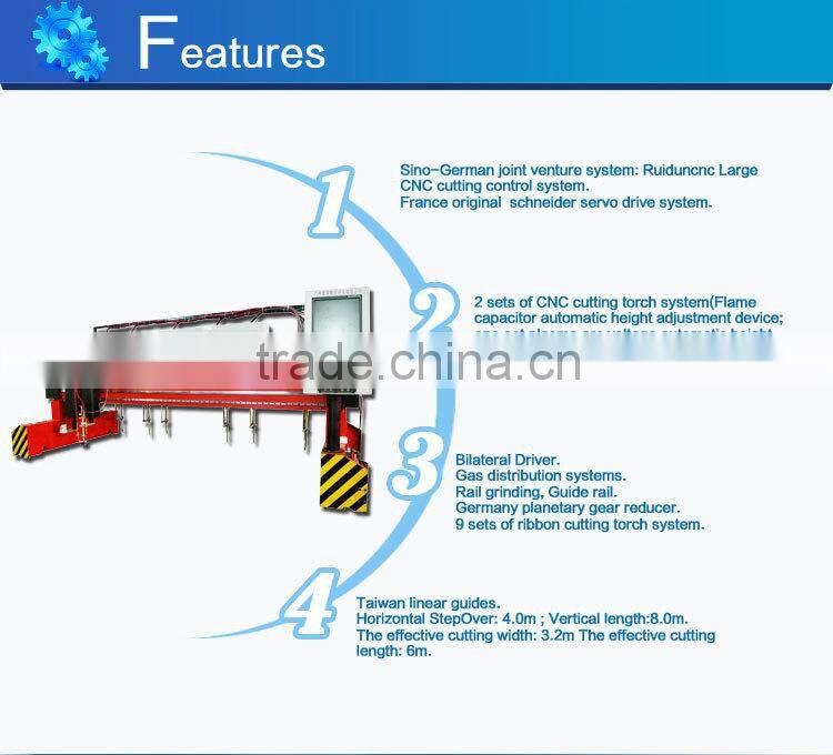 Gantry Multi-head Flame Cutting Machine AL-L4080 Straight Cutting Machine