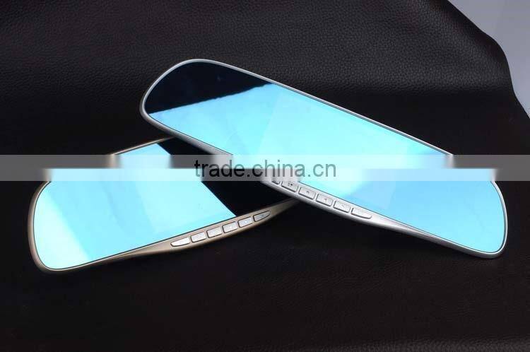 2015 Hottest HD 1080P car dvr dash camera rearview mirror 4.3" LCD display Blue Mirror 12MP lens G-Sensor XY-G65D