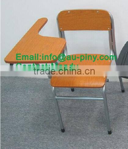 (Furniture)Cheap sketching chair, chair with writing pad ,school furniture /school desk and chair
