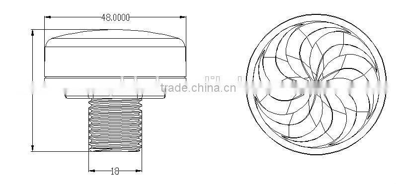 48mm led point lights source led visual pixel poi 6leds smd5050 rgb