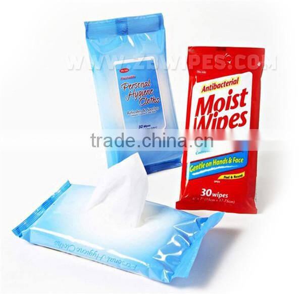 Pre-moistened Antiseptic Hygiene Wipes for Adult