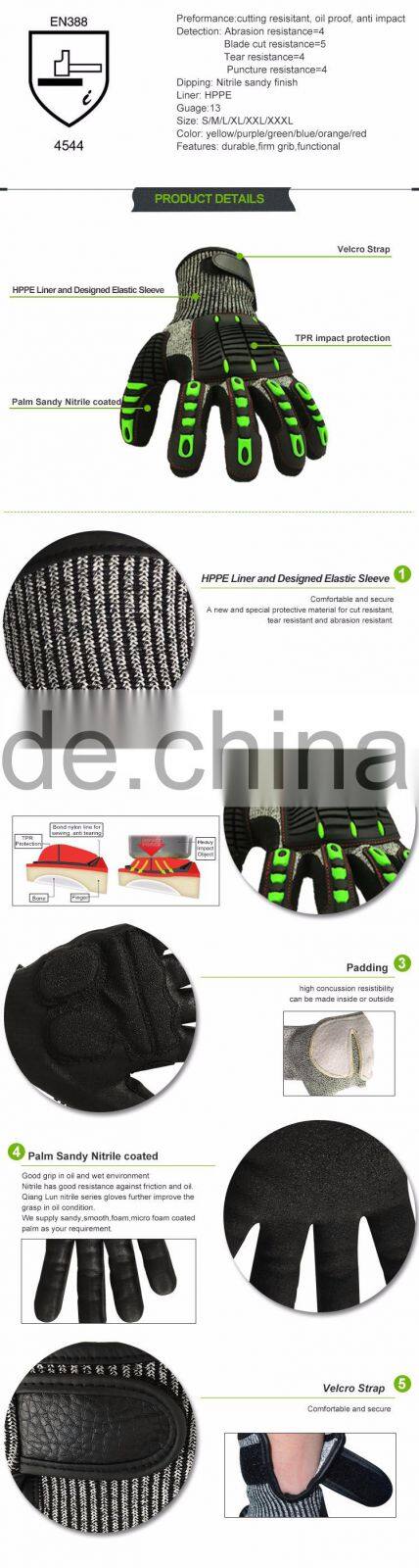 cut level 5 custom oil resistant work gloves